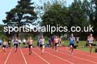 Womens 100 metres, 2024 NE Masters Track and Field Champs., Monkton Stadium, Jarrow.  Photo: David T. Hewitson/Sports for All Pics